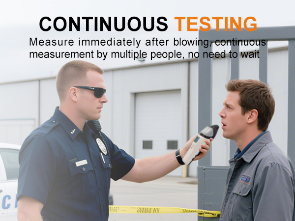 AT7000 Rapid Screen Breathalyzer Quick Fuel Cell Sensor with LCD Screen Pre-Employment Gas Analyzer Tester for Alcohol Screening