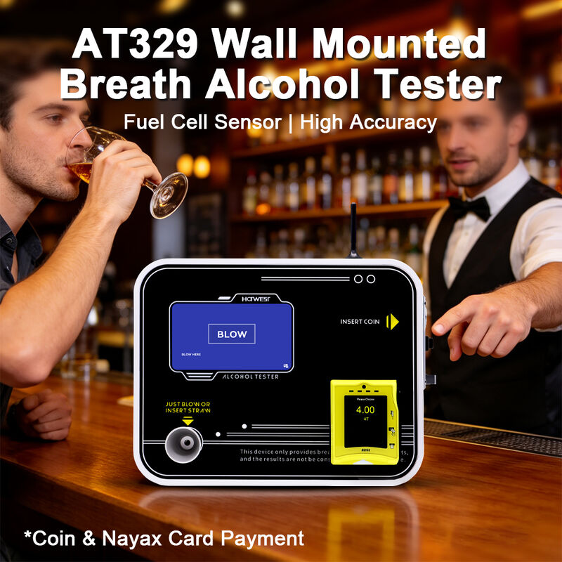 Wall Mounted Breathalyzers Credit Card Non-contact Blowing or Mouthpiece